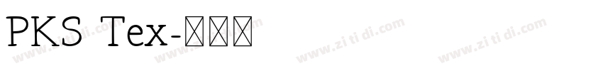 PKS Tex字体转换